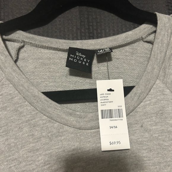 NEW Lane Bryant Classic High-Low Hem Plaid Mickey Graphic Sweatshirt Size 14/16 - Picture 3 of 9